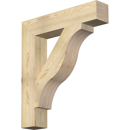 Ekena Millwork Funston Block Rough Sawn Bracket, Douglas Fir, 6"W x 32"D x 36"H BKT06X32X36FST05RDF
